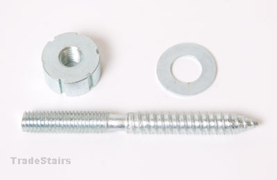 handrail bolt complete with slotted nut