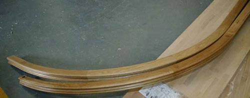 Oak wreathed handrail ready to ship