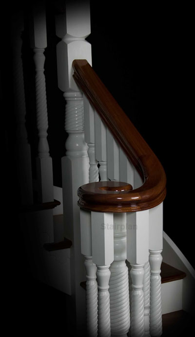 Washington staircase with a ascending volute