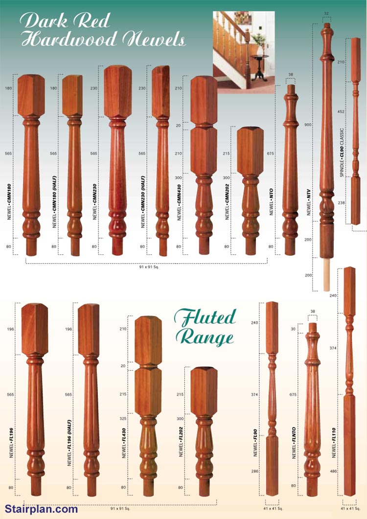 Hardwood Newel Posts and Spindles