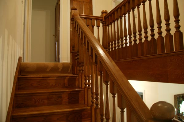 Prescott stair looking up from midway