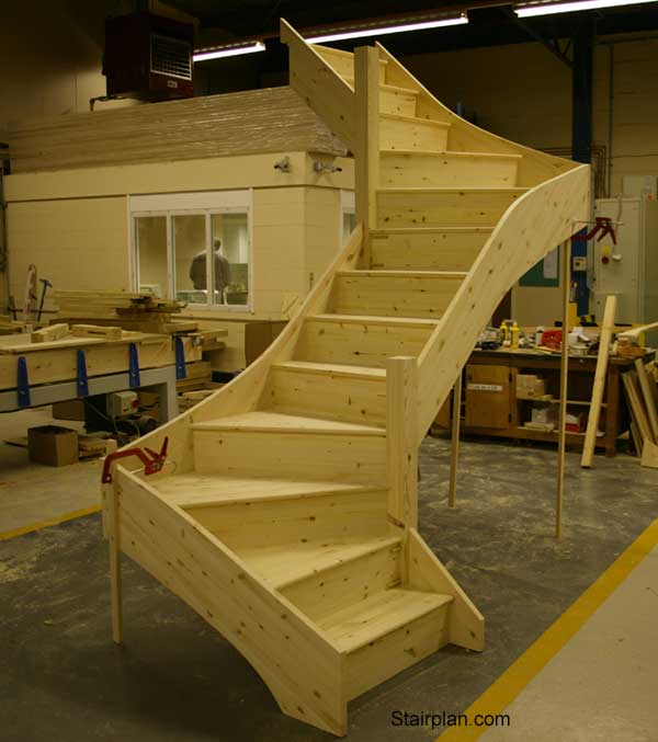 Z Form Winder Staircase in engineered Pine